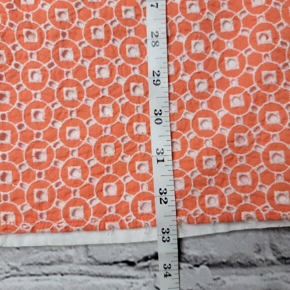 Jude Connally 100% Cotton Orange White Geometric Sleeveless Dress Size S - Picture 11 of 12